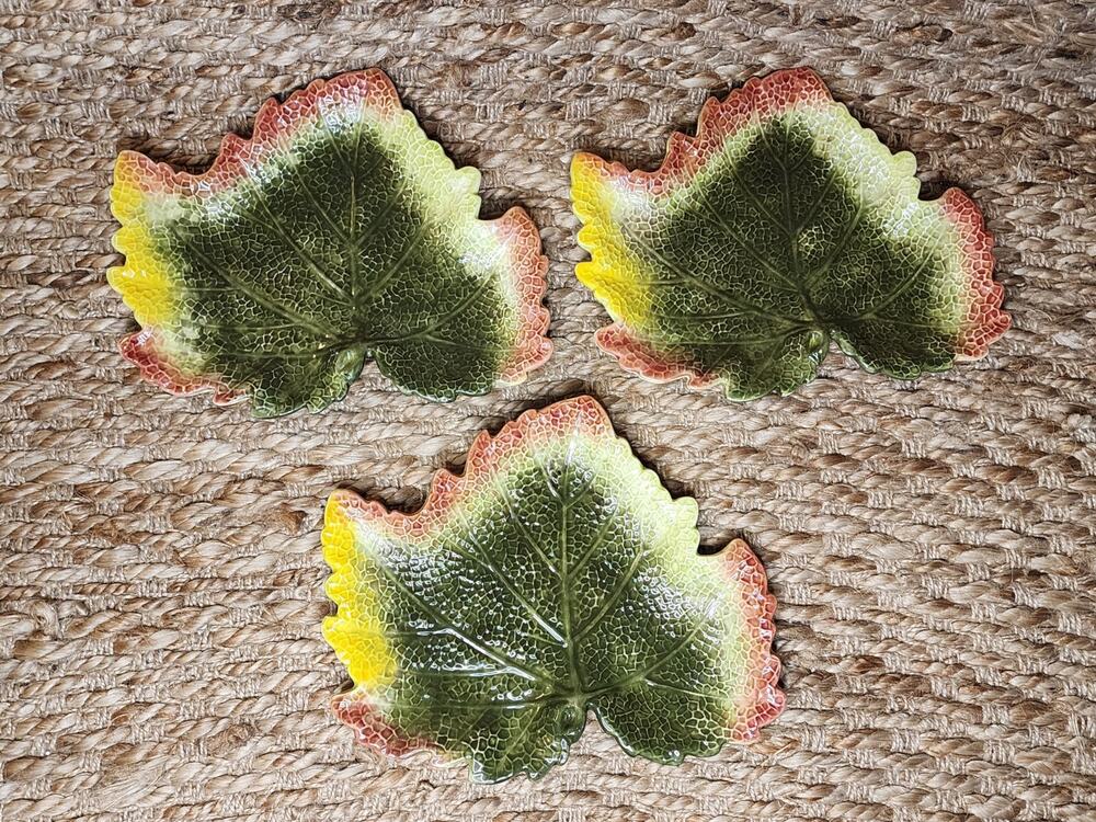 Better Homes & Garden Collection Home Interiors Grape Fall Leaf Plates Set Of 3